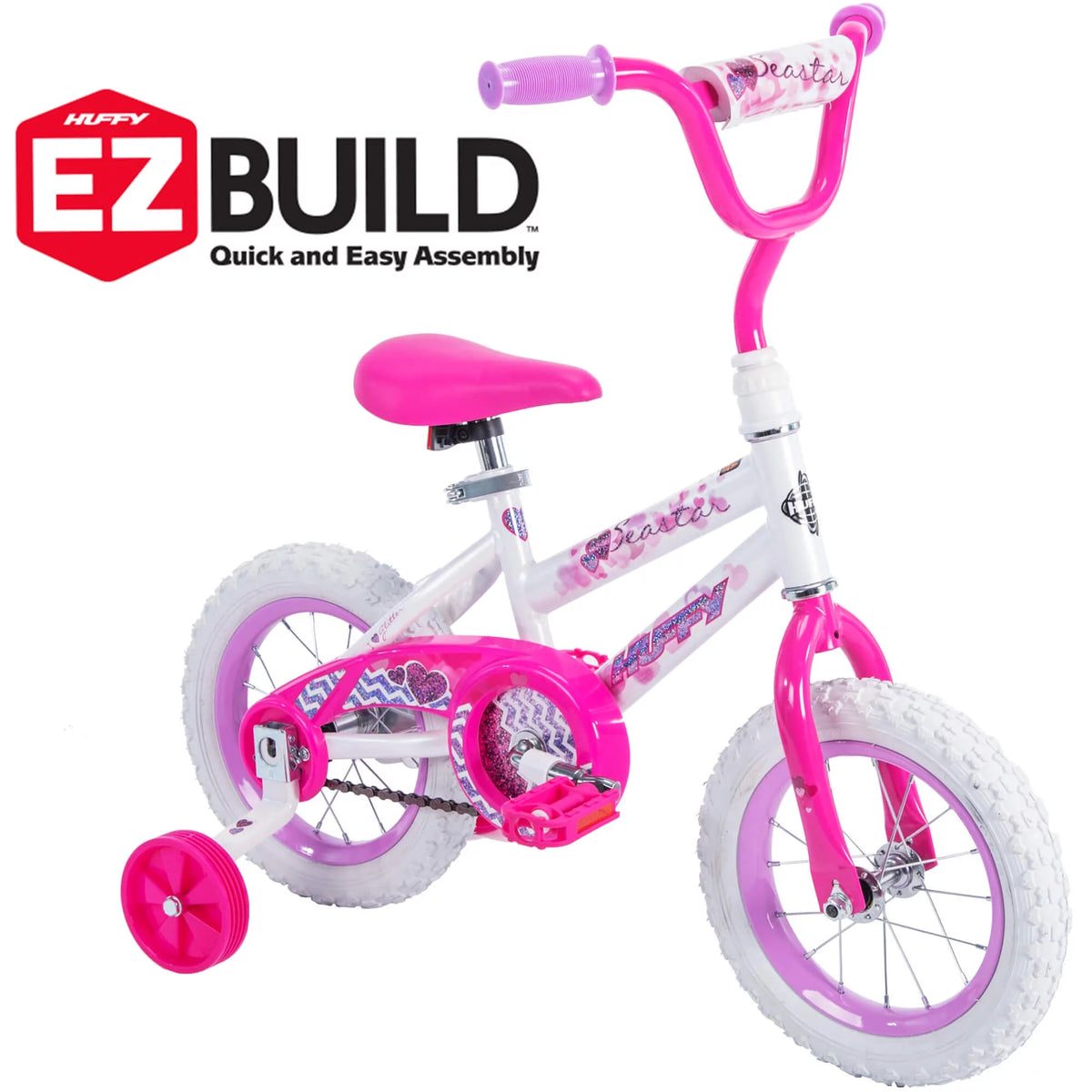 12 in. White Kids Bike B8809